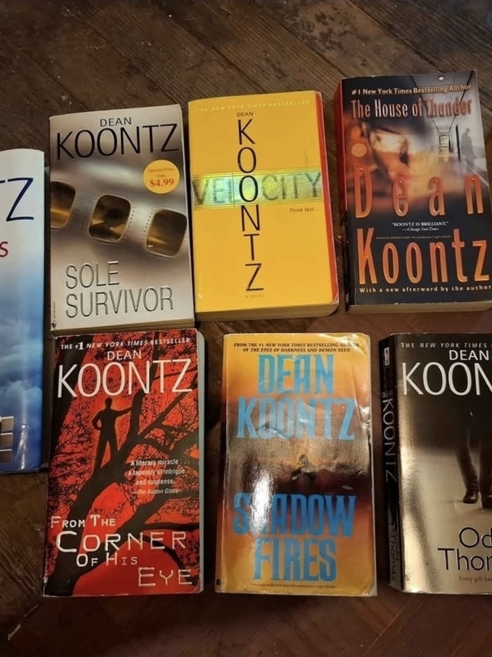 Dean Koontz Paperback Book Lot - Multi-Color Covers